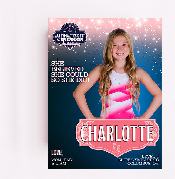 AAU National Championships - Pink Glitter Design